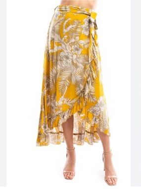 Solitaire • Floral High-Low Wrap Skirt
